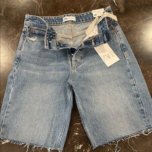 Zara Light Blue Denim Cutoff Shorts